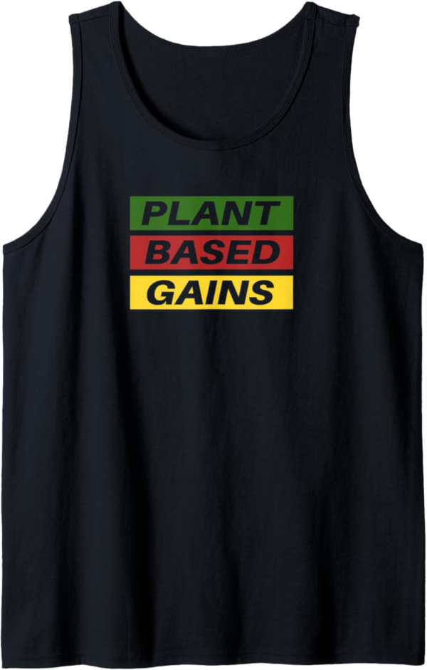 Plant-Based Gains Vegan Gym Workout Tank Top - Image 2